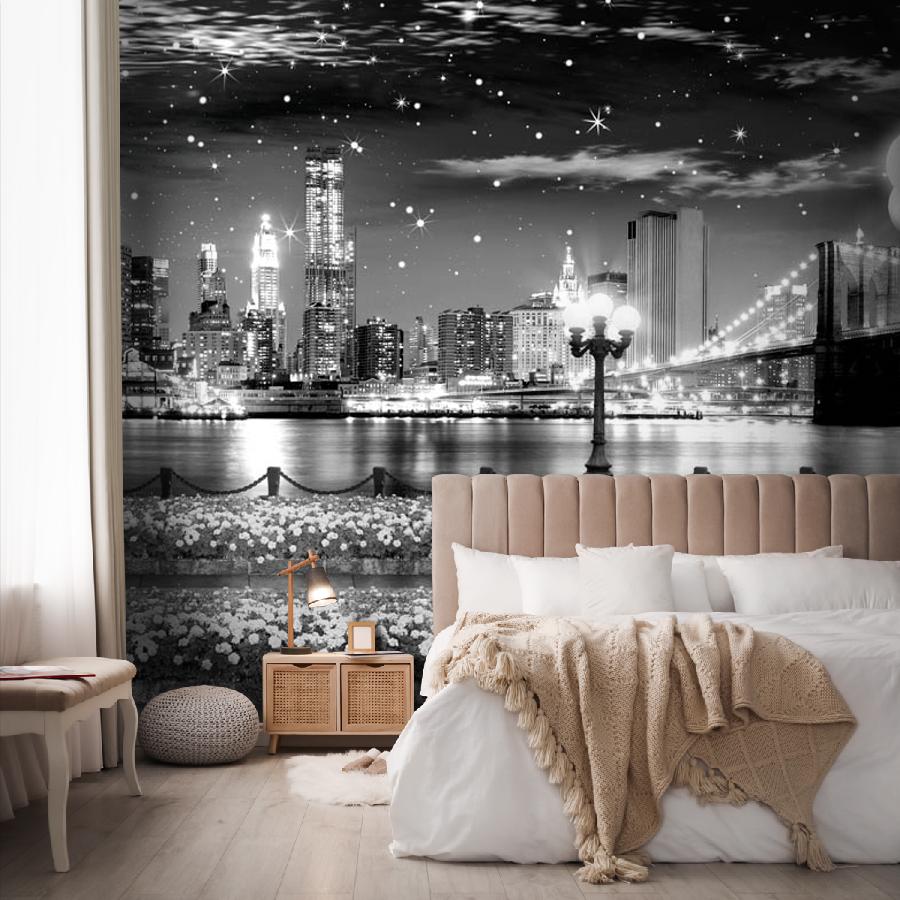 фотообои вид на ночную набережную 19-0031