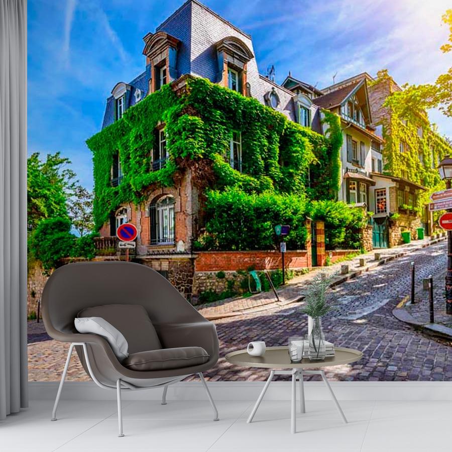 фотообои солнечная улочка парижа 9-728