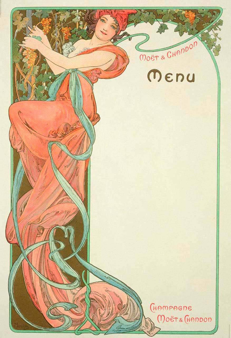 фотообои альфонс мариа муха - меню3 8-248