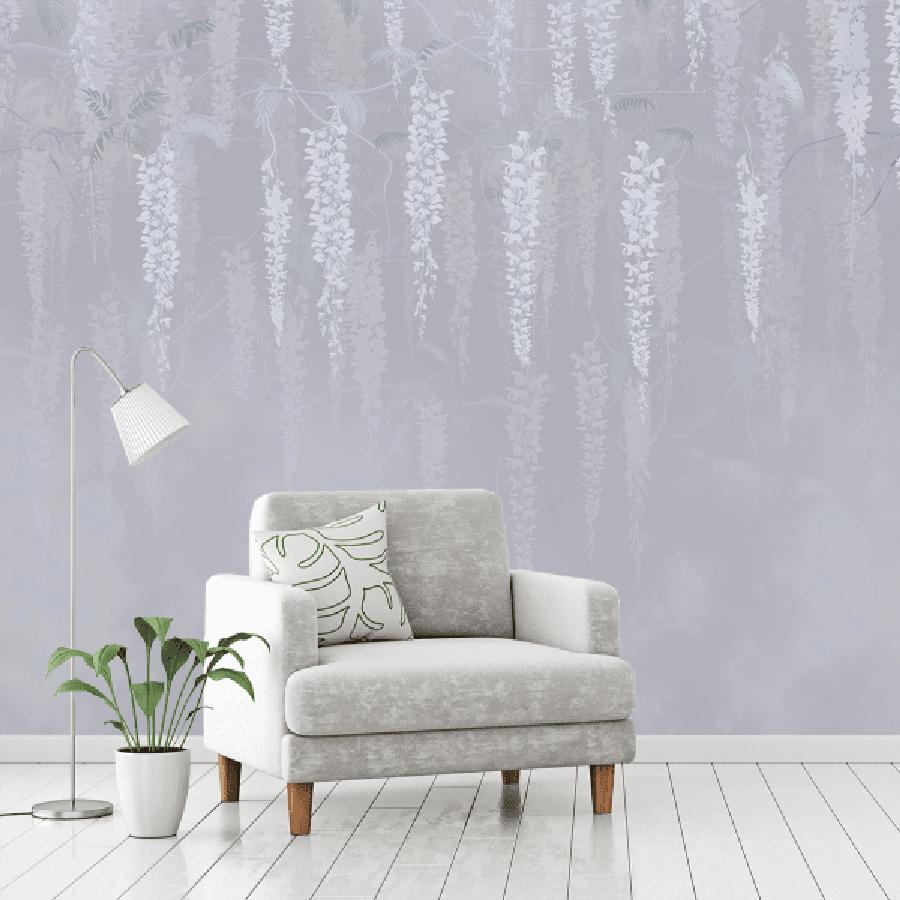 фотообои ветки белой глицинии 13-1113