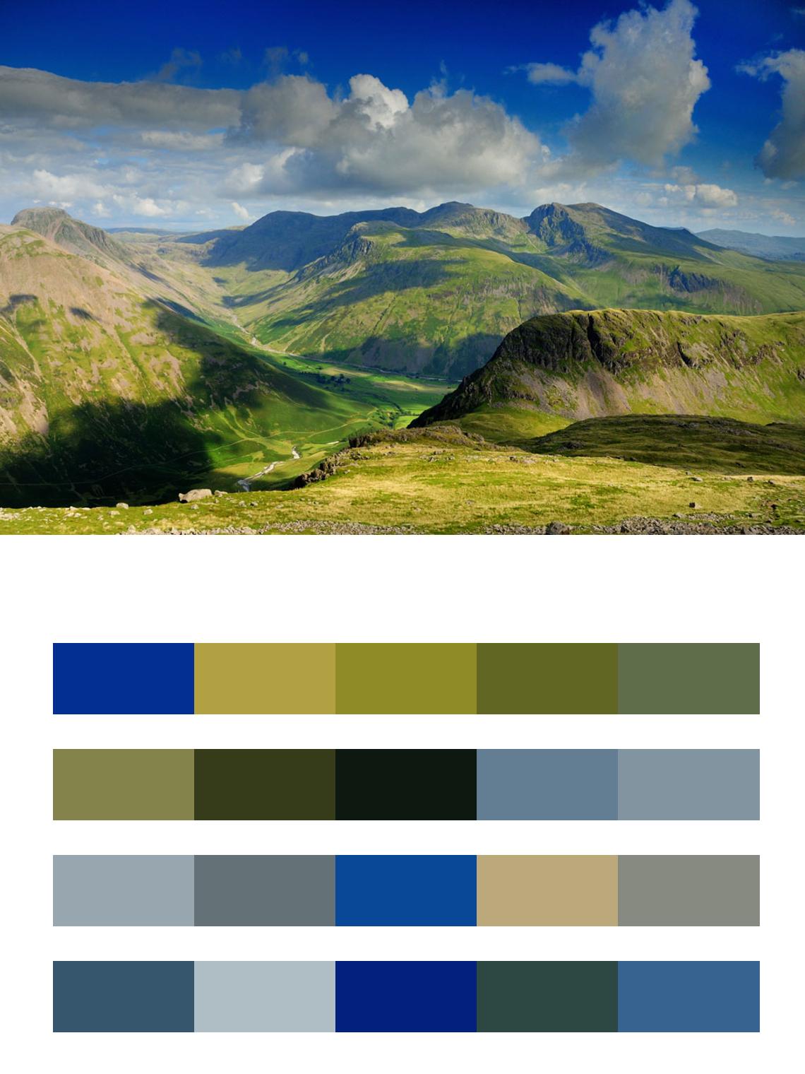Англия горный пейзаж цвета