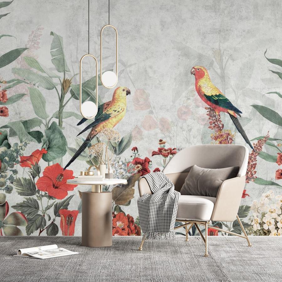 фотообои попугаи в тропиках 12-1847