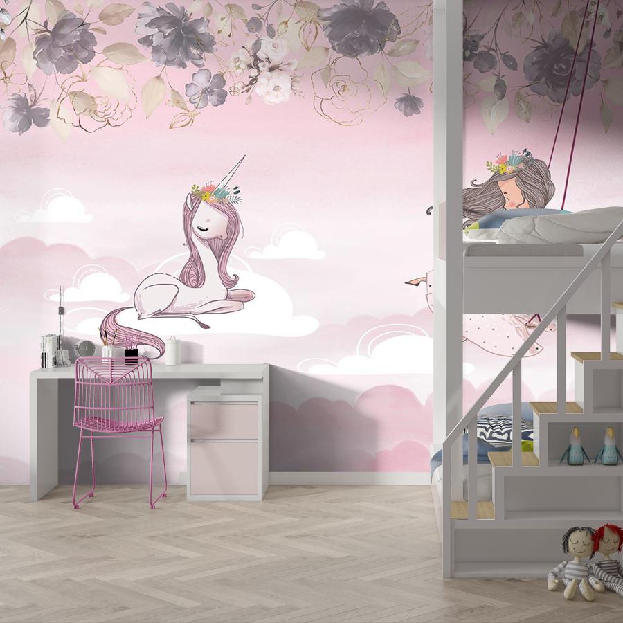 фотообои девочка с единорогом 14-438