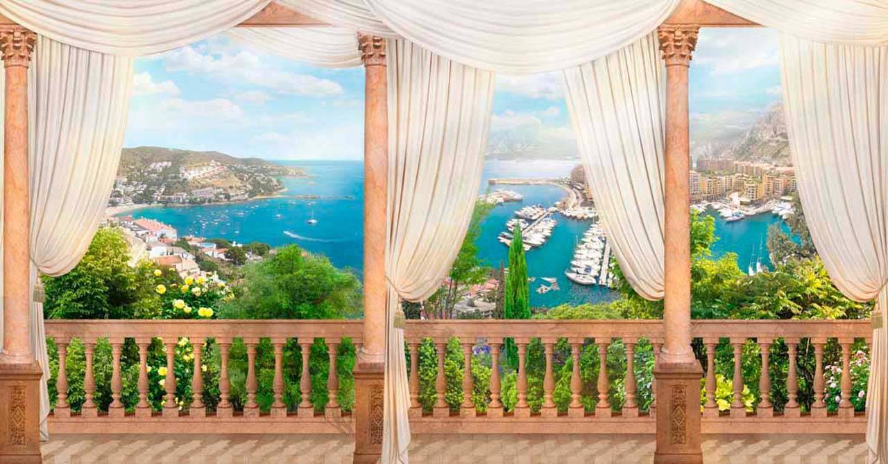 фотообои вид с балкона на море 11-041