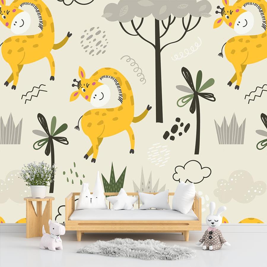 Фотообои и фотообои жирафы в лесу 12-747