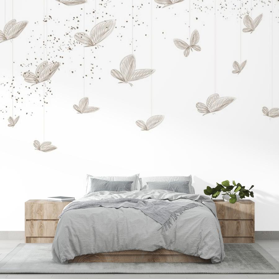 фотообои бабочки серые 9-2100