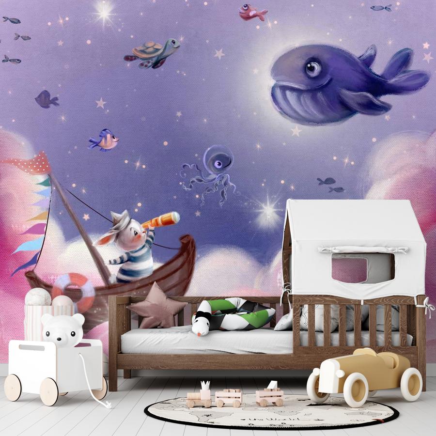 фотообои храбрый зайка в облаках 12-1858