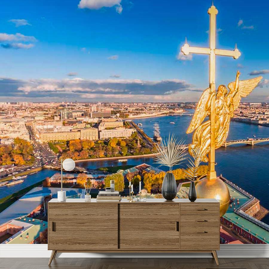 фотообои ангел на шпиле петропавловского собора 9-703