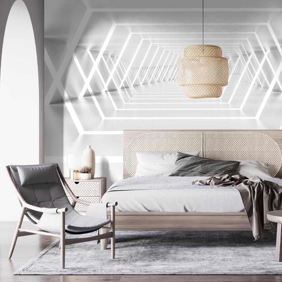 фотообои белое пространство перспектива 10-961