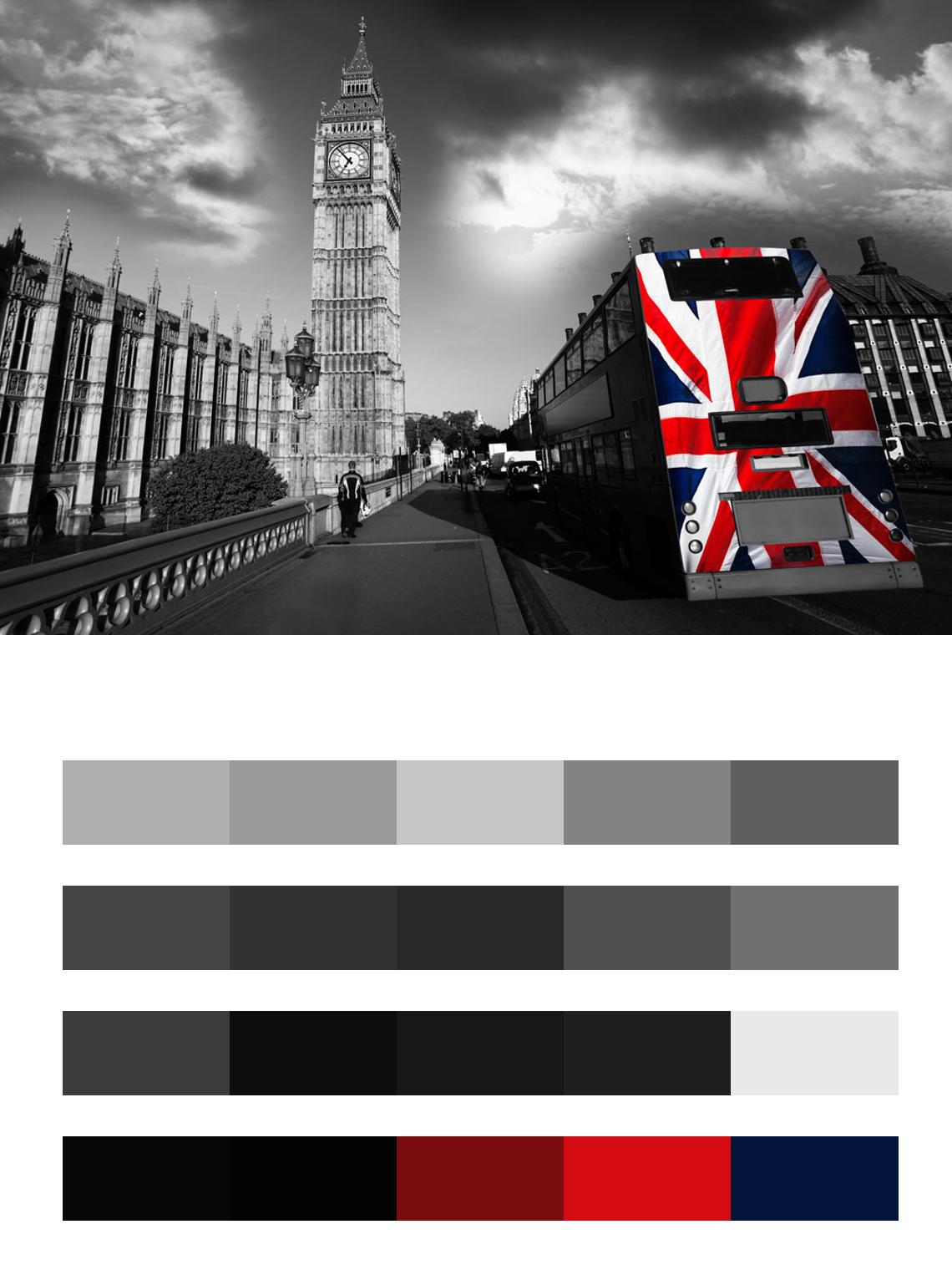 Лондон с эффектными облаками цвета
