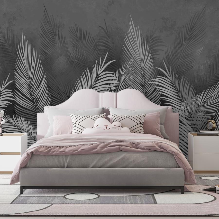 фотообои листья пальмы на тёмном фоне 14-466 фотообои листья пальмы на тёмном фоне 14-466