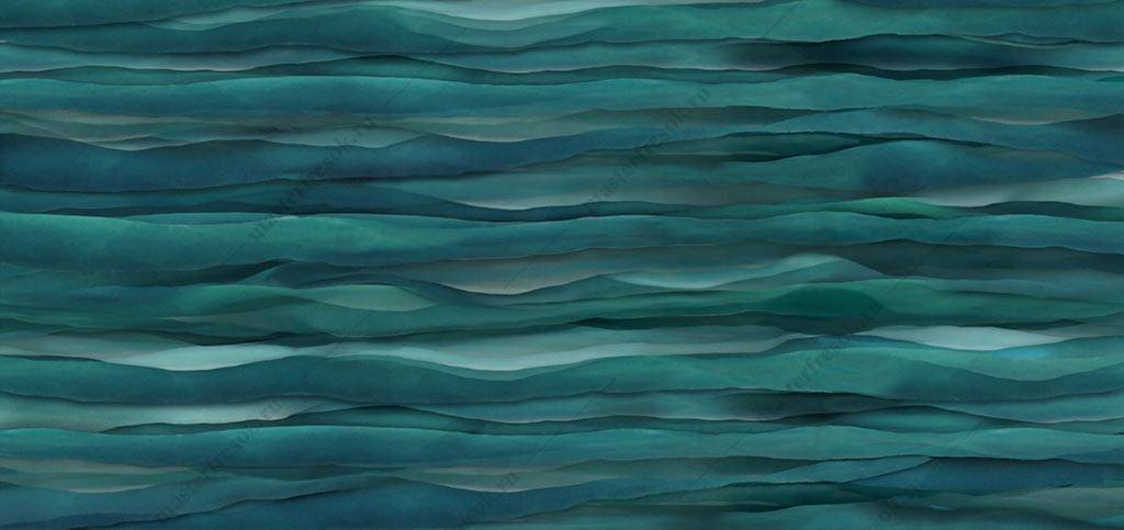 Фотообои Рельефные зеленые волны
