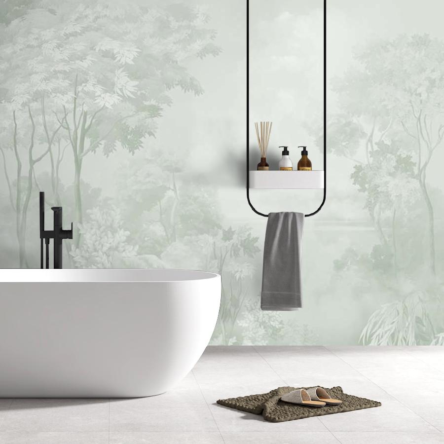 фотообои лес абстрактный зеленый 13-1064