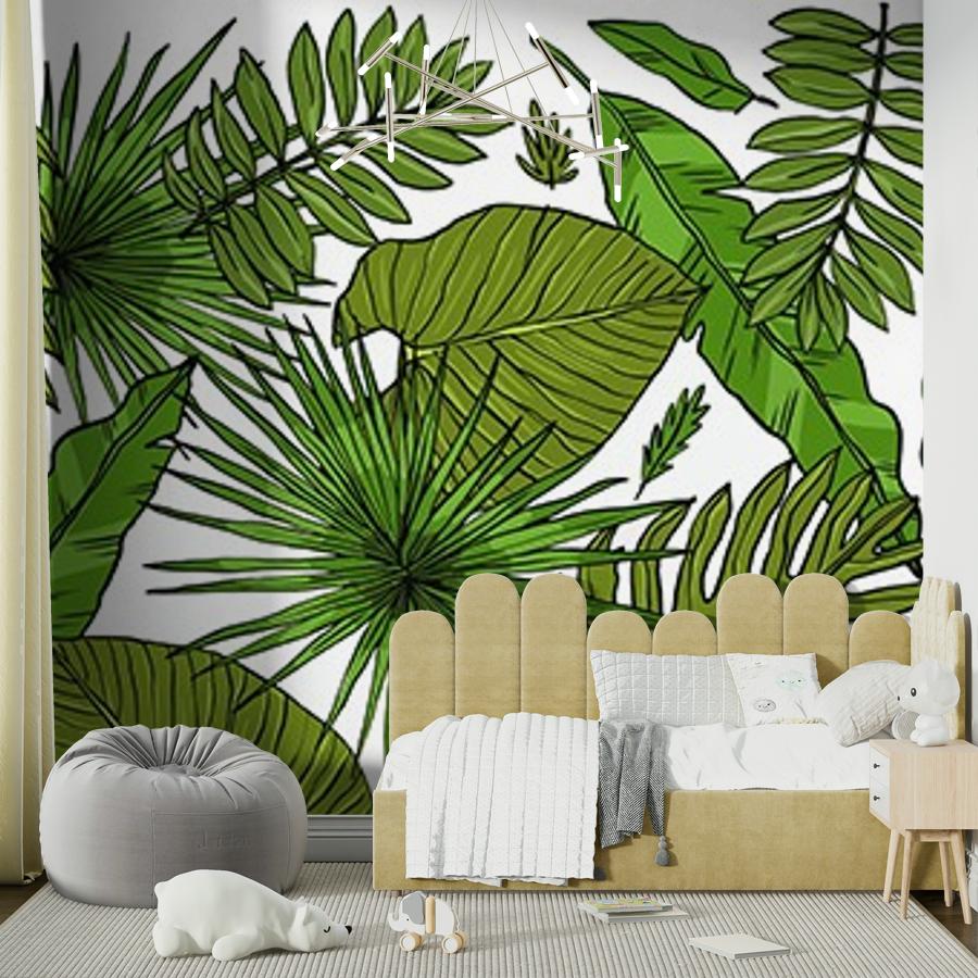 фотообои тропические листья фон 14-776