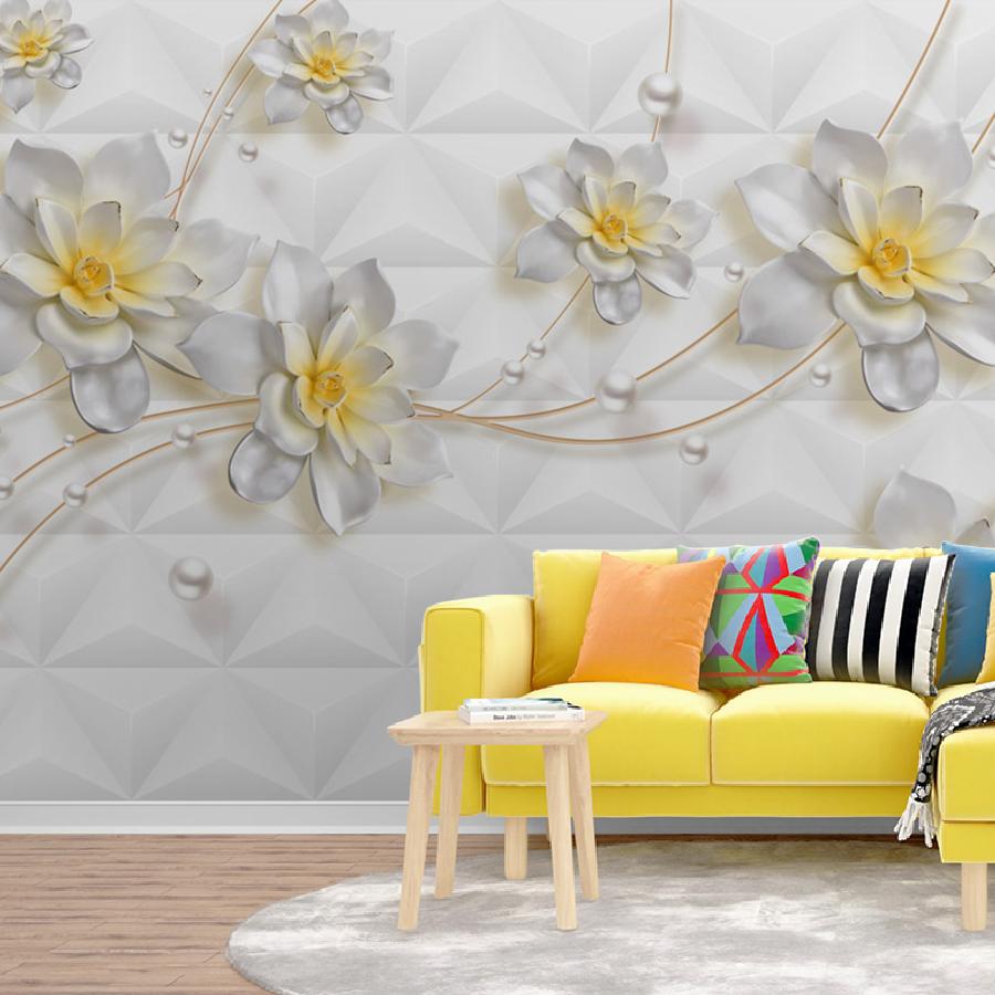 Фотообои Цветы на белом фоне 10-618 Фотообои Цветы на белом фоне 10-618