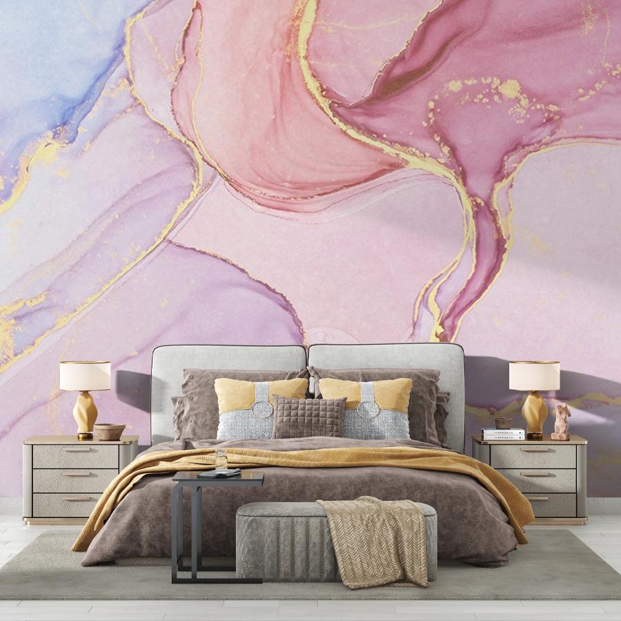 фотообои флюид арт золотая акварель 9-1055