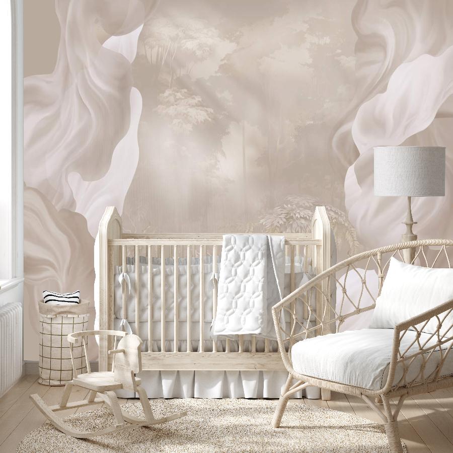 фотообои абстракция волны и растения 13-982