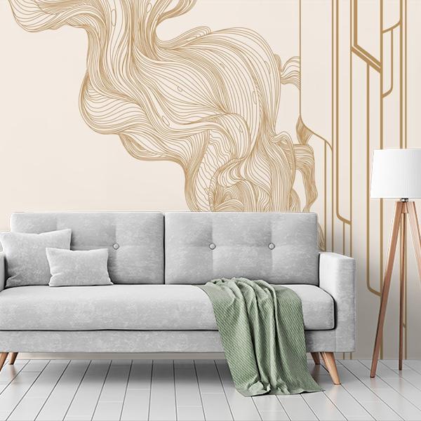 фотообои роскошные линии в светлых тонах 14-927