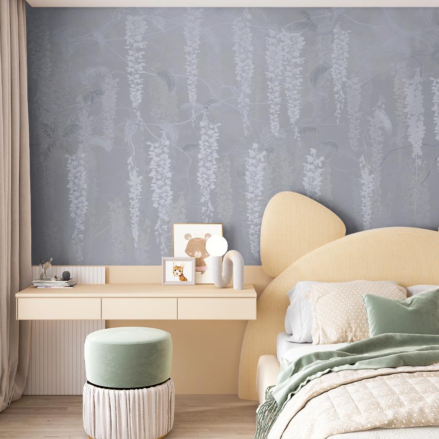 фотообои ветки белой глицинии 13-1113