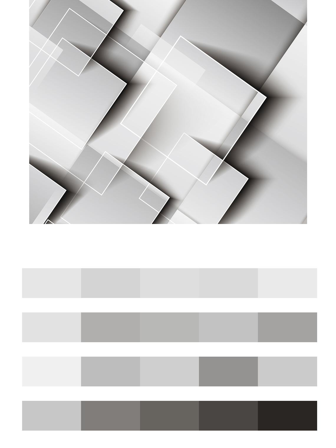 Геометрическая композиция из квадратов цвета