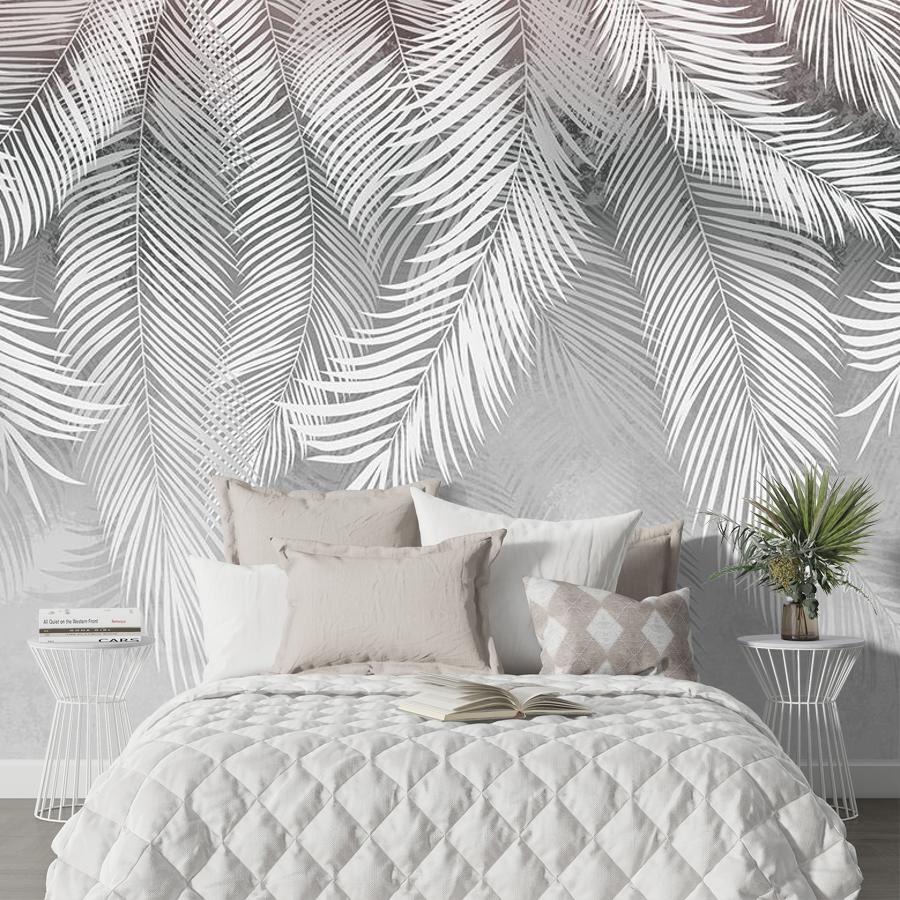 фотообои листья нежно серые 14-334 фотообои листья нежно серые 14-334