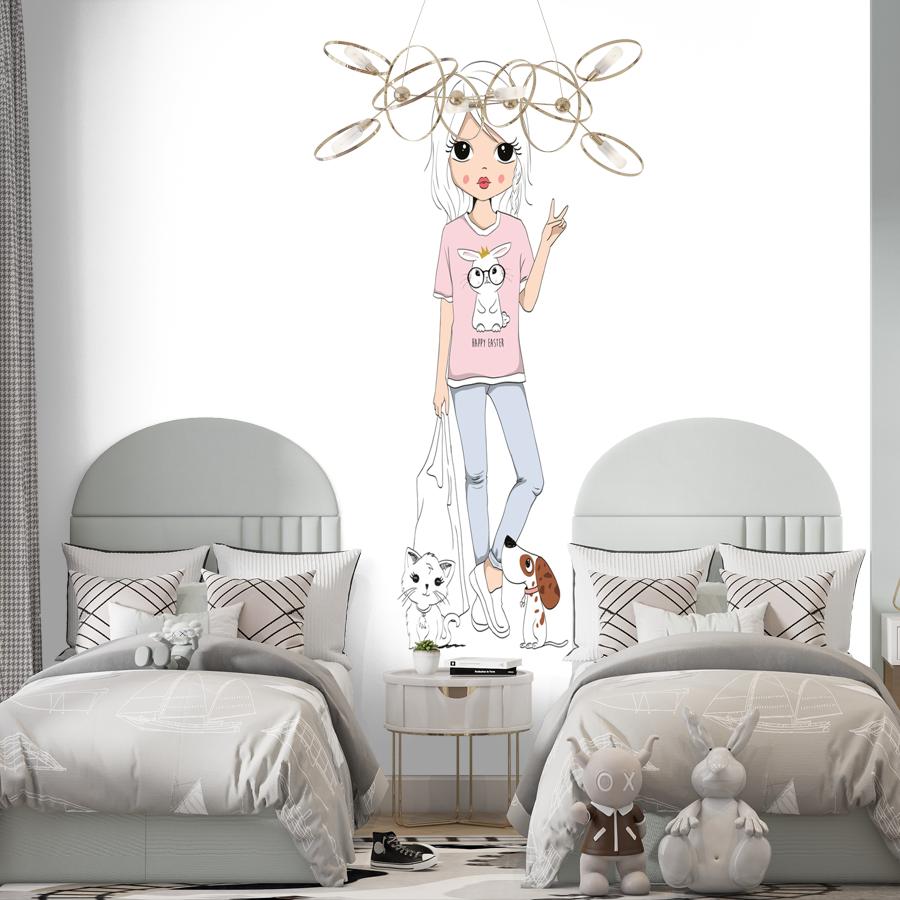 фотообои модная девочка 12-1253