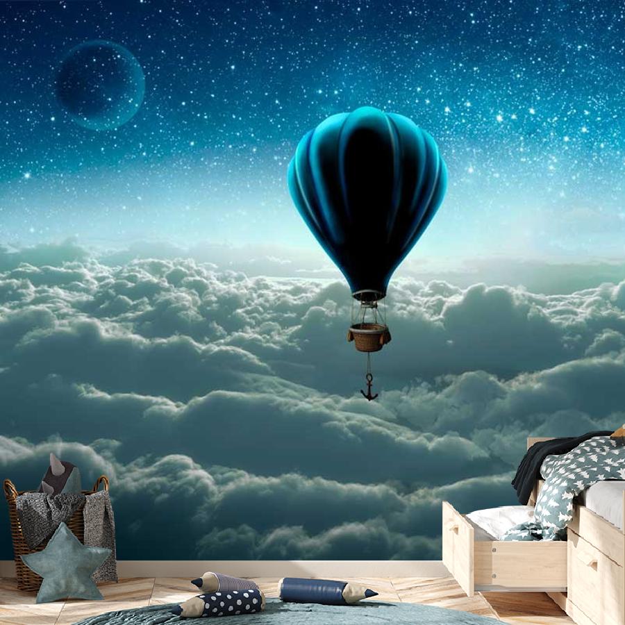 фотообои воздушный шар в ночном небе 14-519