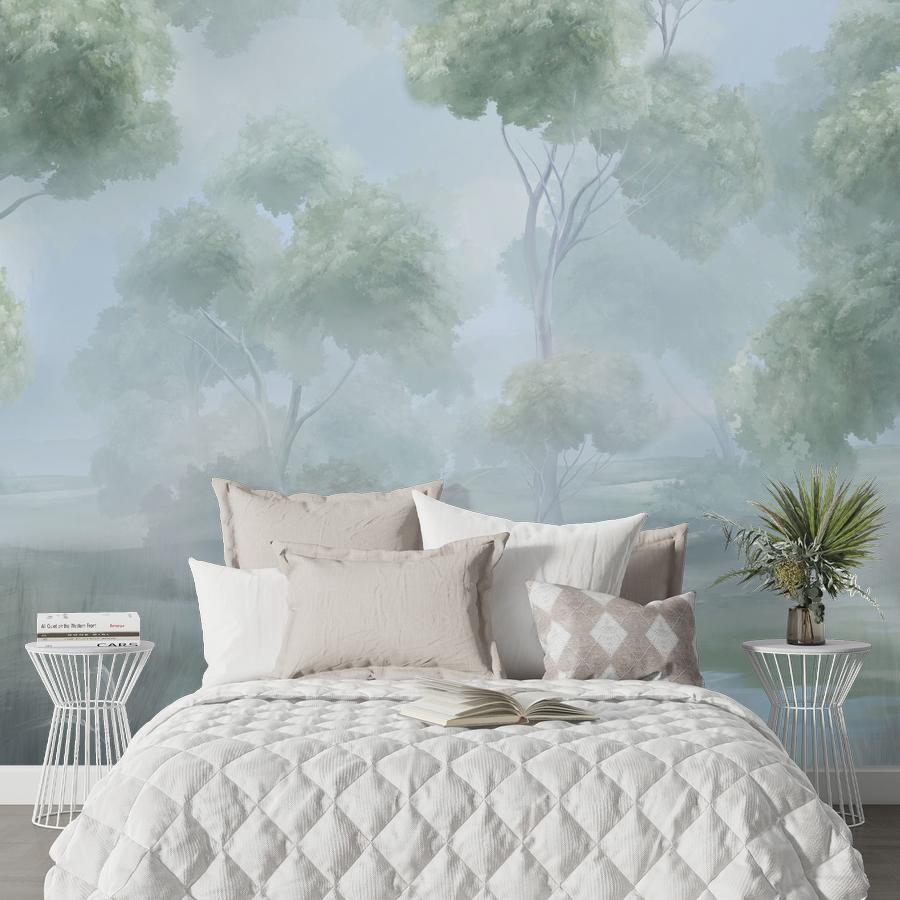 фотообои деревья пушистые зеленые 13-1089