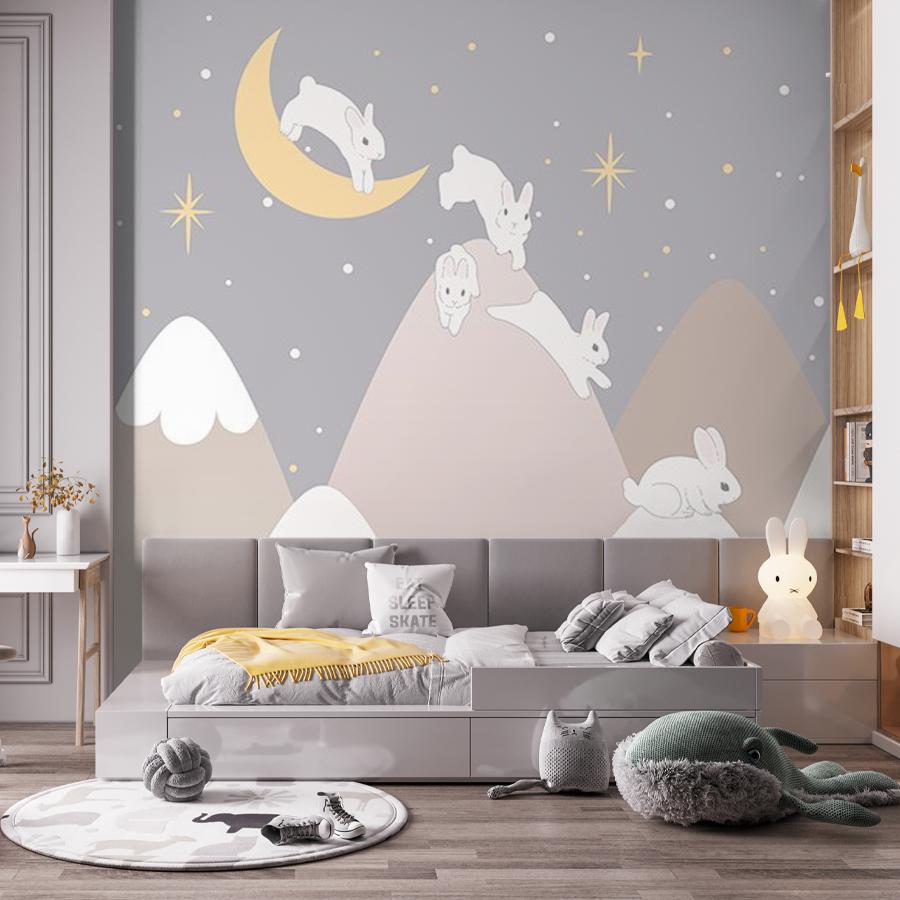 фотообои зайки на вершинах гор 12-1639