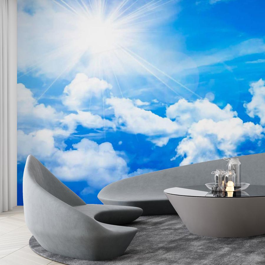 фотообои большие лучи солнца на красивом небе 9-380