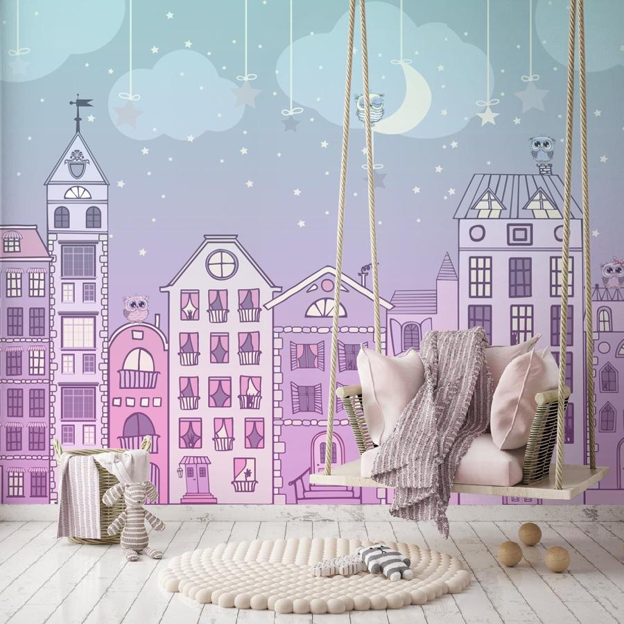 фотообои домики в ночи 13-159 фотообои домики в ночи 13-159