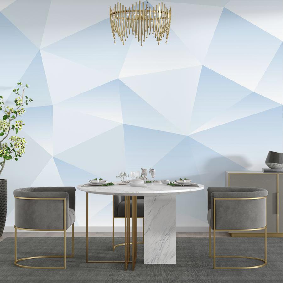 фотообои голубая геометричекая стена 9-1507