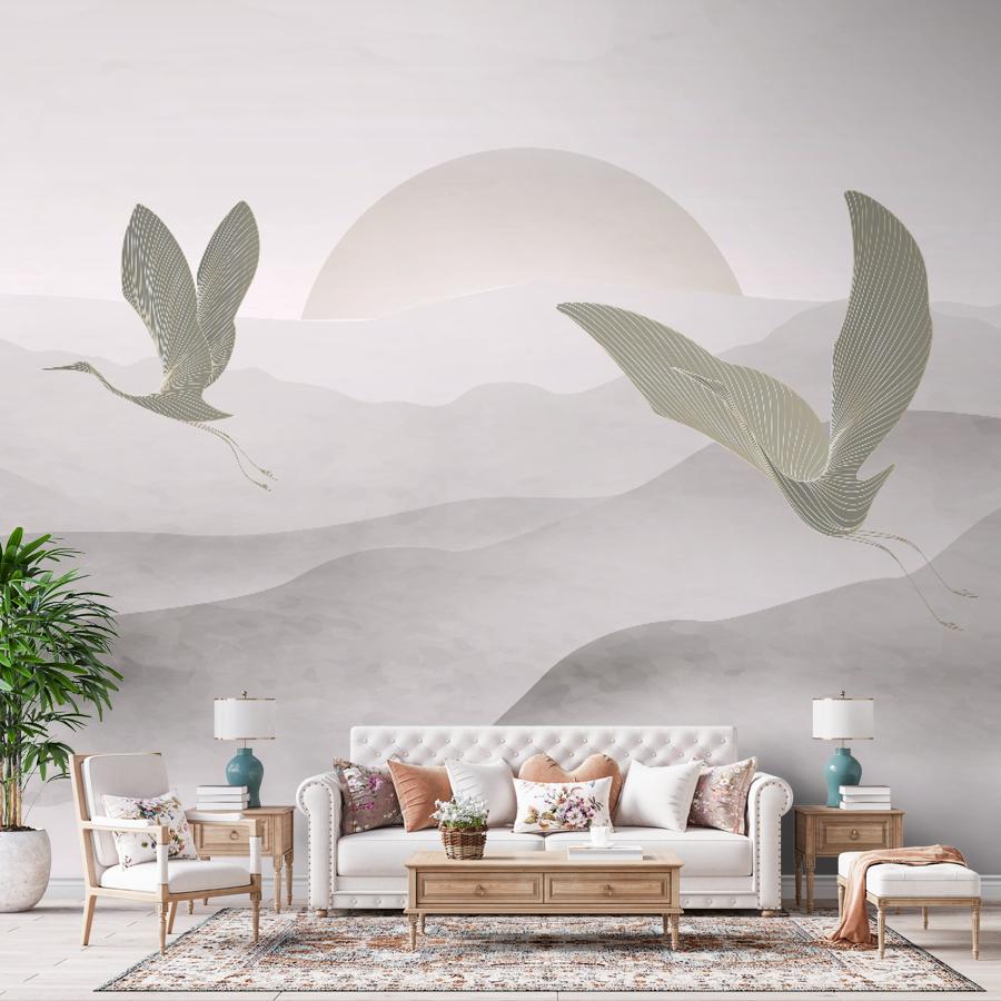 фотообои 3d горы в тумане 14-1262