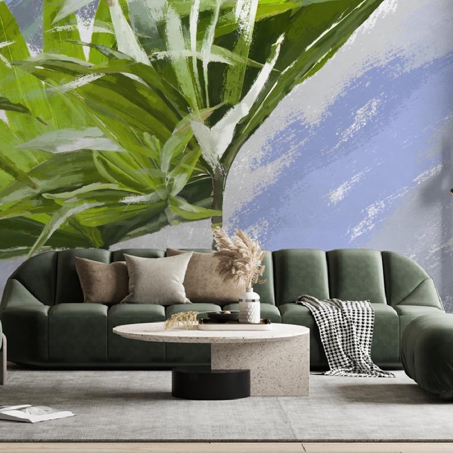 фотообои две пальмовые ветви на фоне неба 13-823 фотообои две пальмовые ветви на фоне неба 13-823