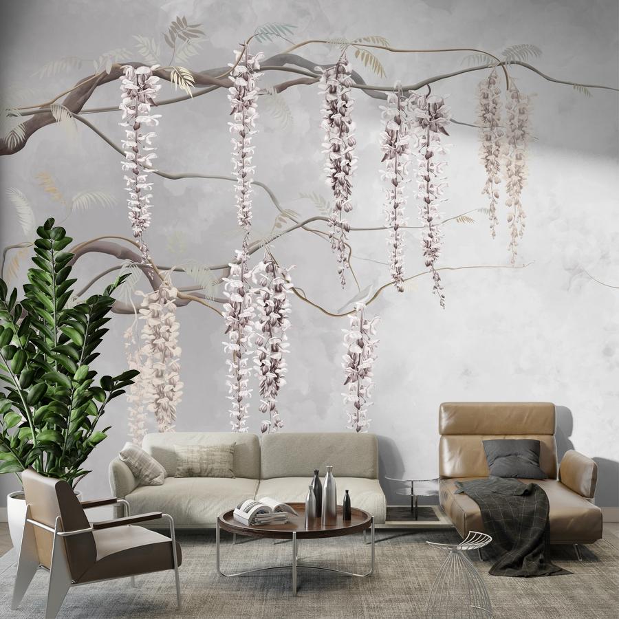 фотообои деревья с висящими веточками 13-1104