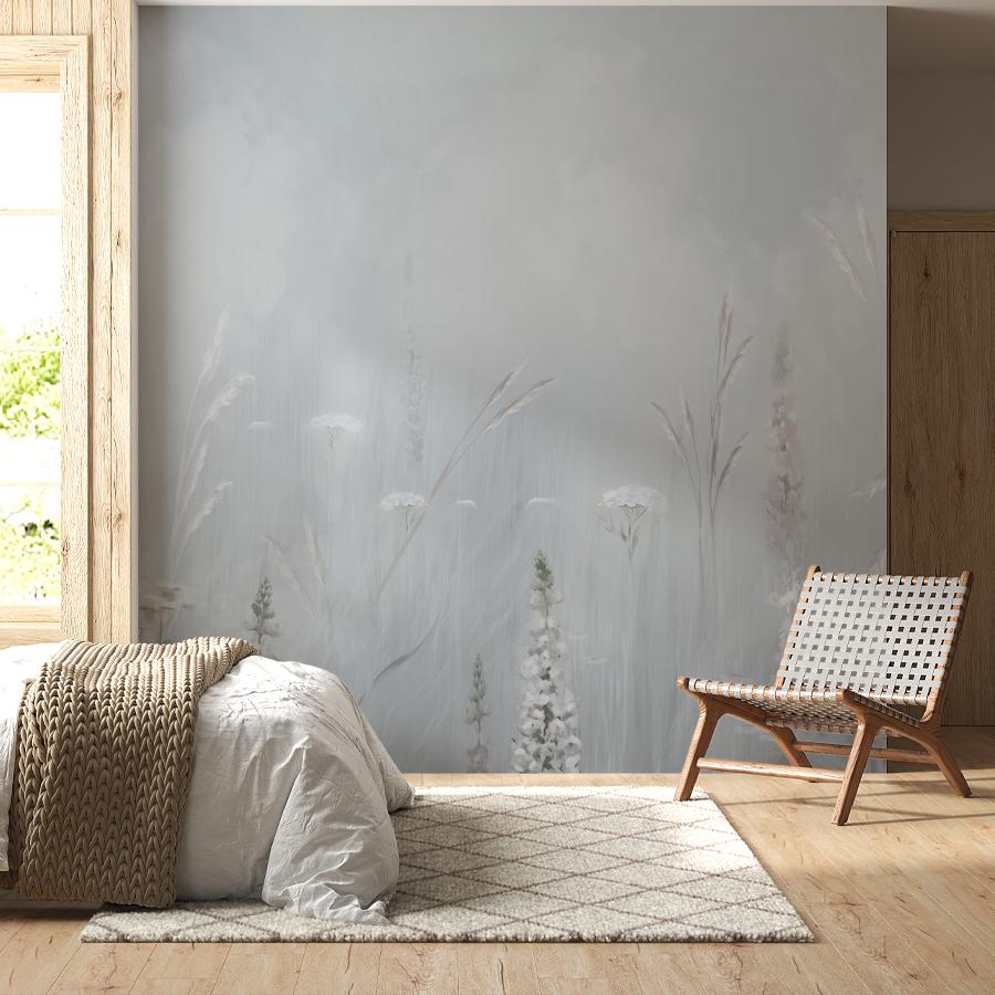 фотообои цветы полевые в дымке 13-1119