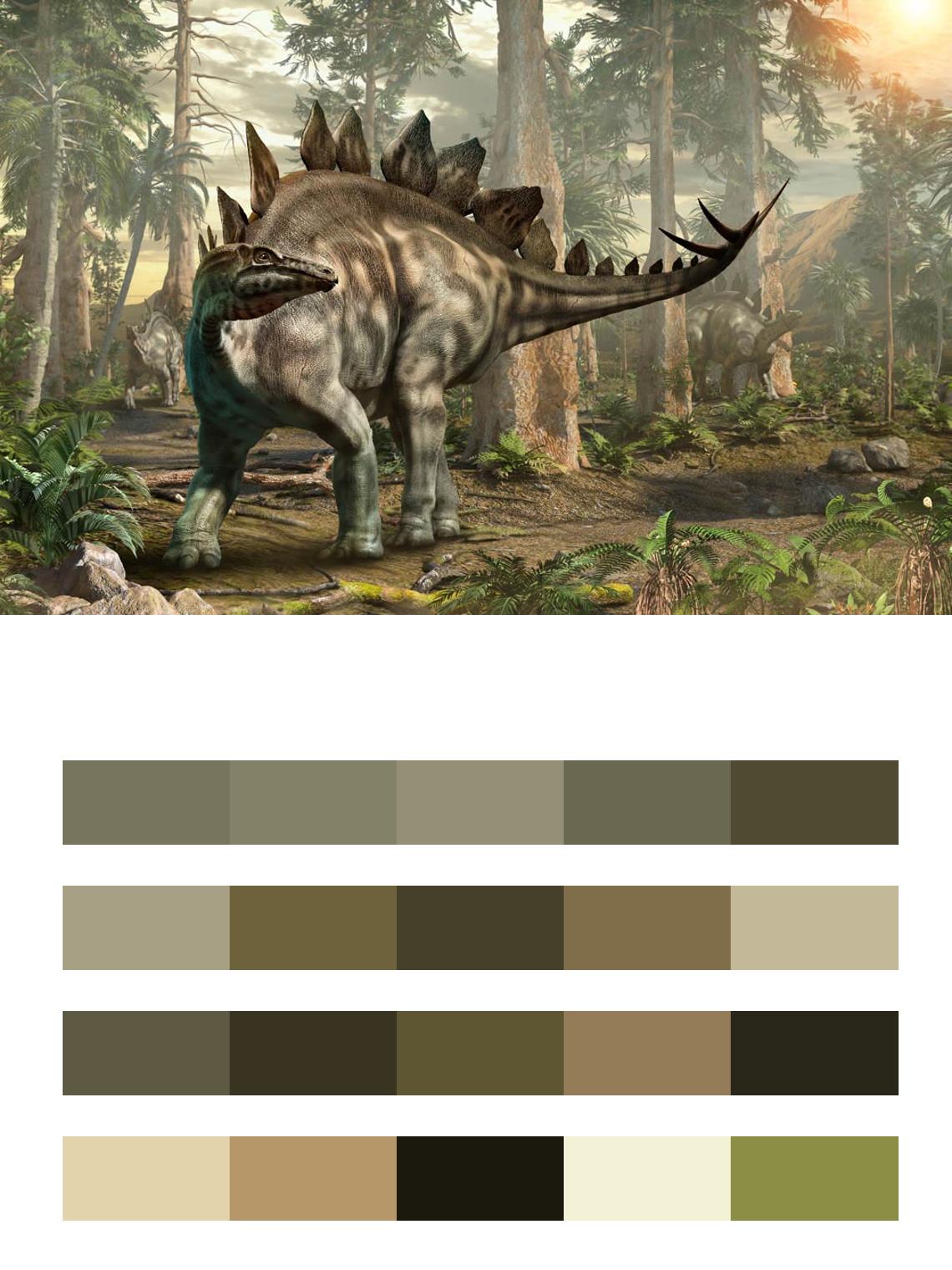 Динозавр Стегозавр цвета