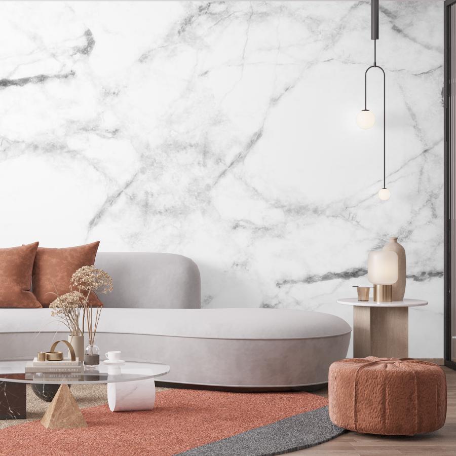 фотообои флюид арт - мрамор белый 9-941