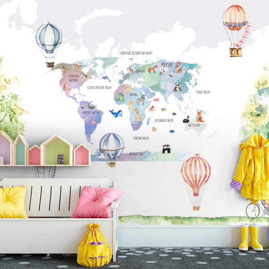 фотообои карта на белом фоне 14-173