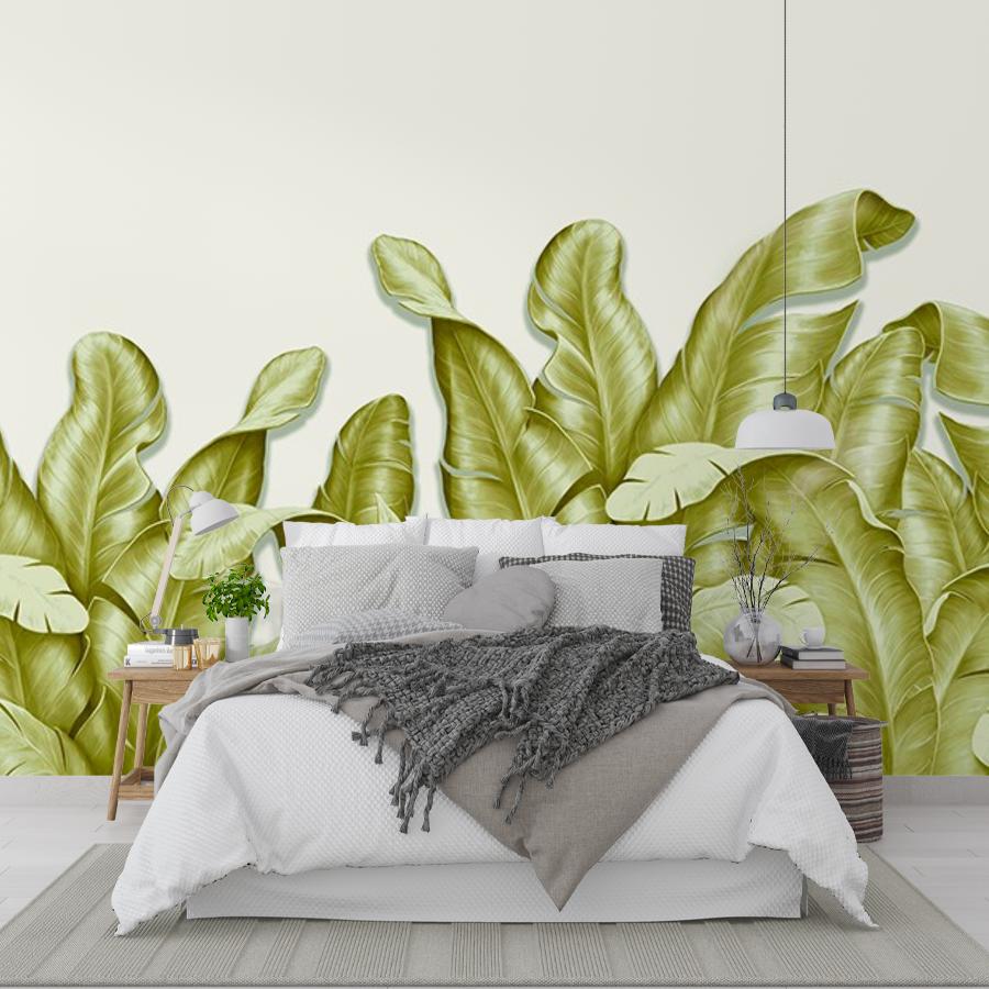 фотообои листья 3д зеленые 9-1924