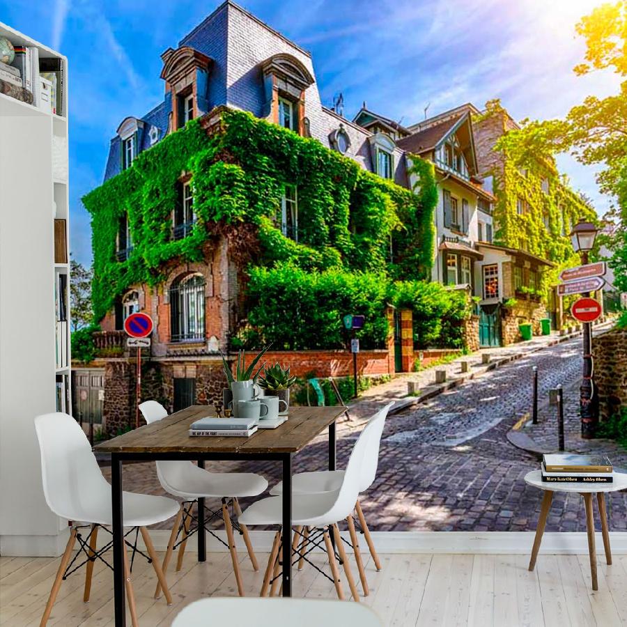 фотообои солнечная улочка парижа 9-728