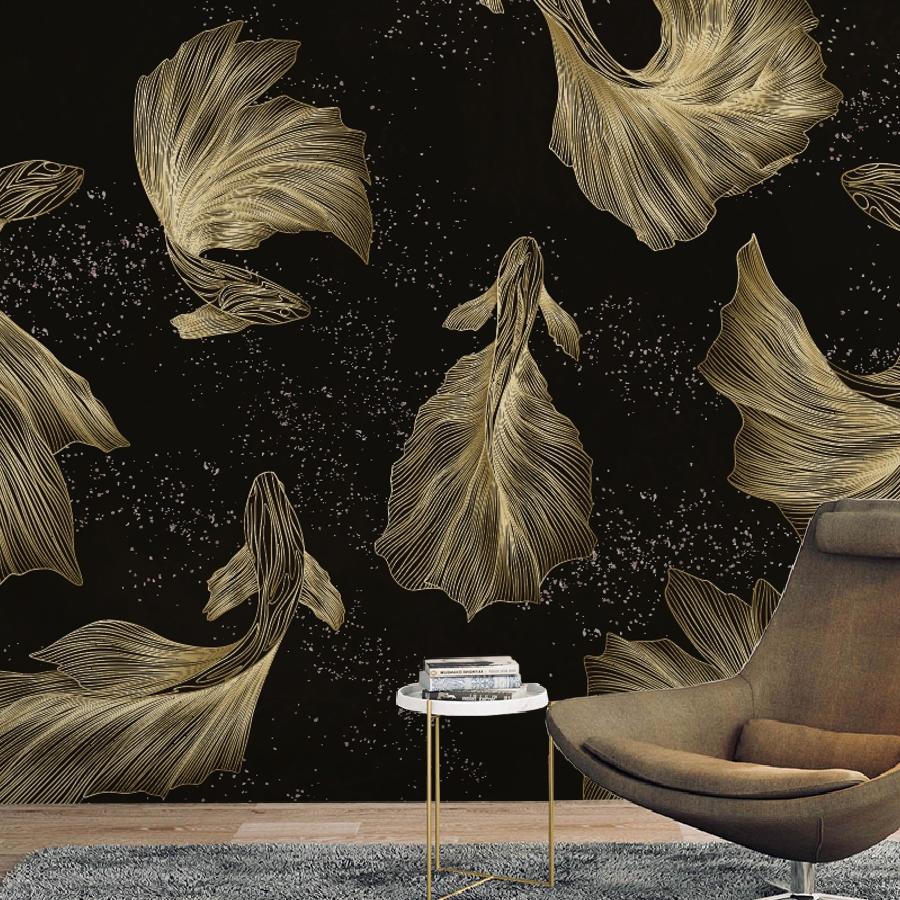 фотообои рыбки золотистые в гостиную 14-1276