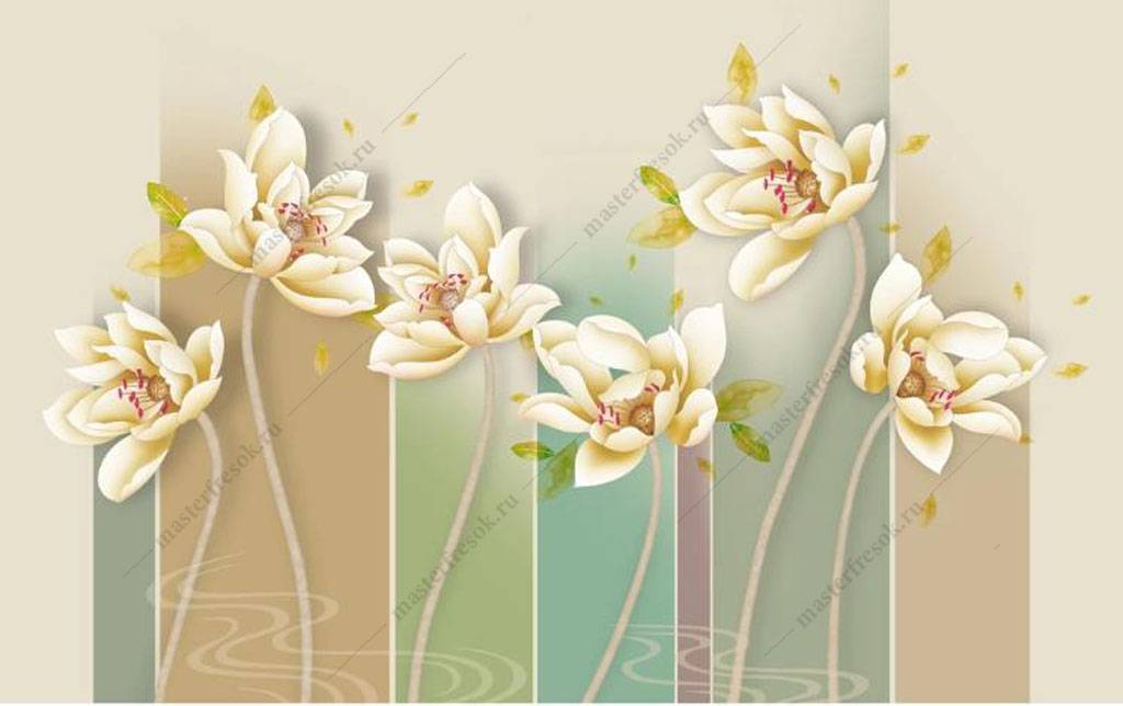 магнолия на стене 15-964