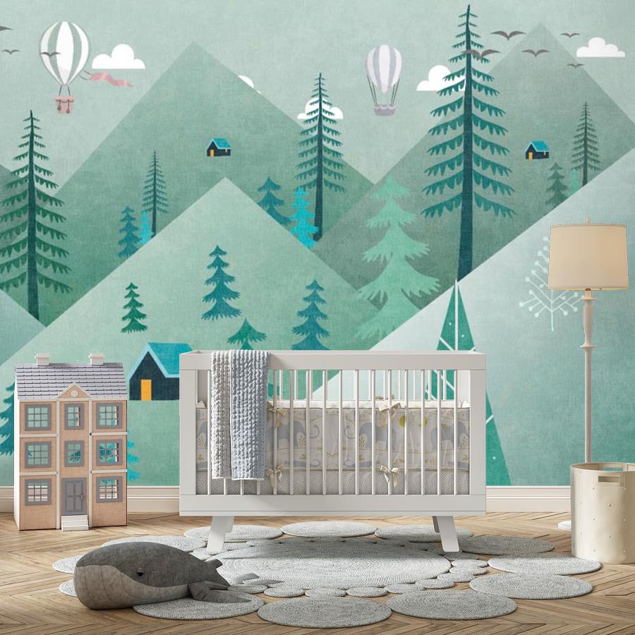 фотообои домик в хвойном лесу 14-360 фотообои домик в хвойном лесу 14-360