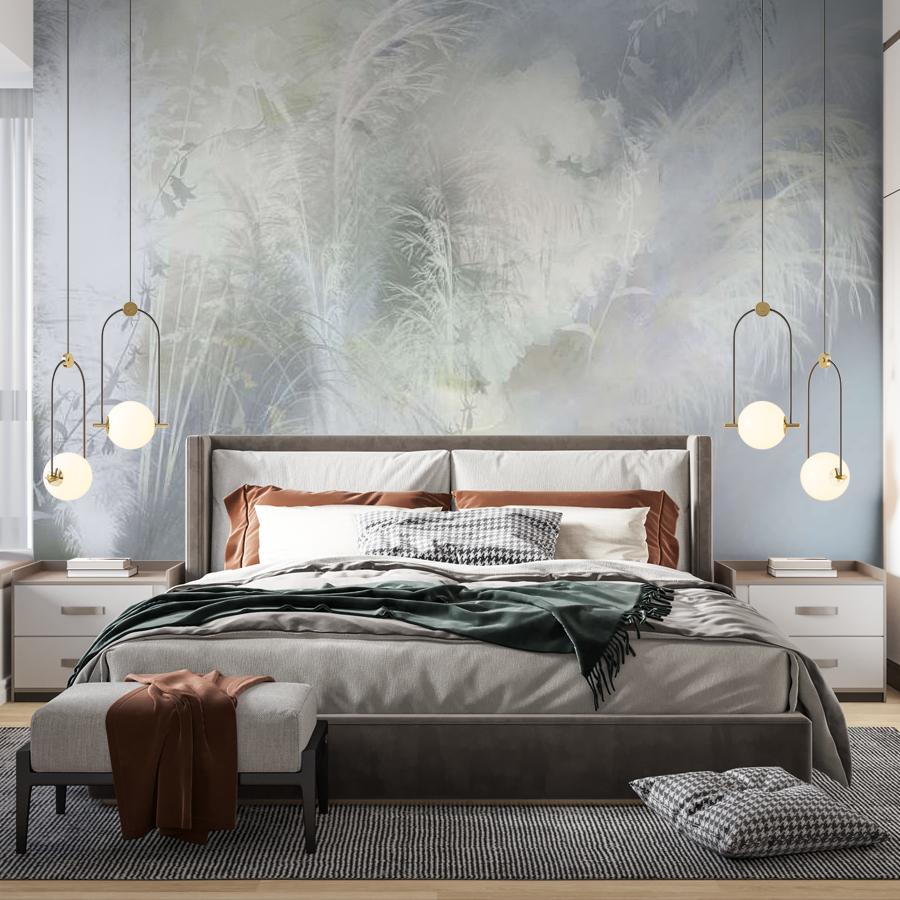 фотообои чудесный будкет из пушистых листьев 13-996