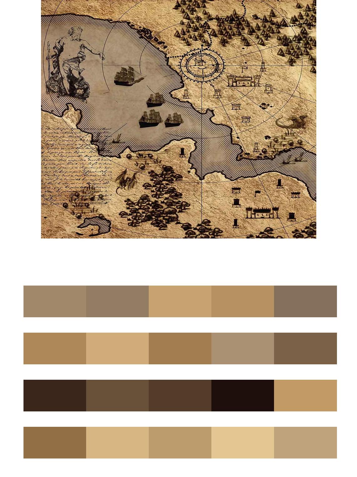 Старинная карта цвета