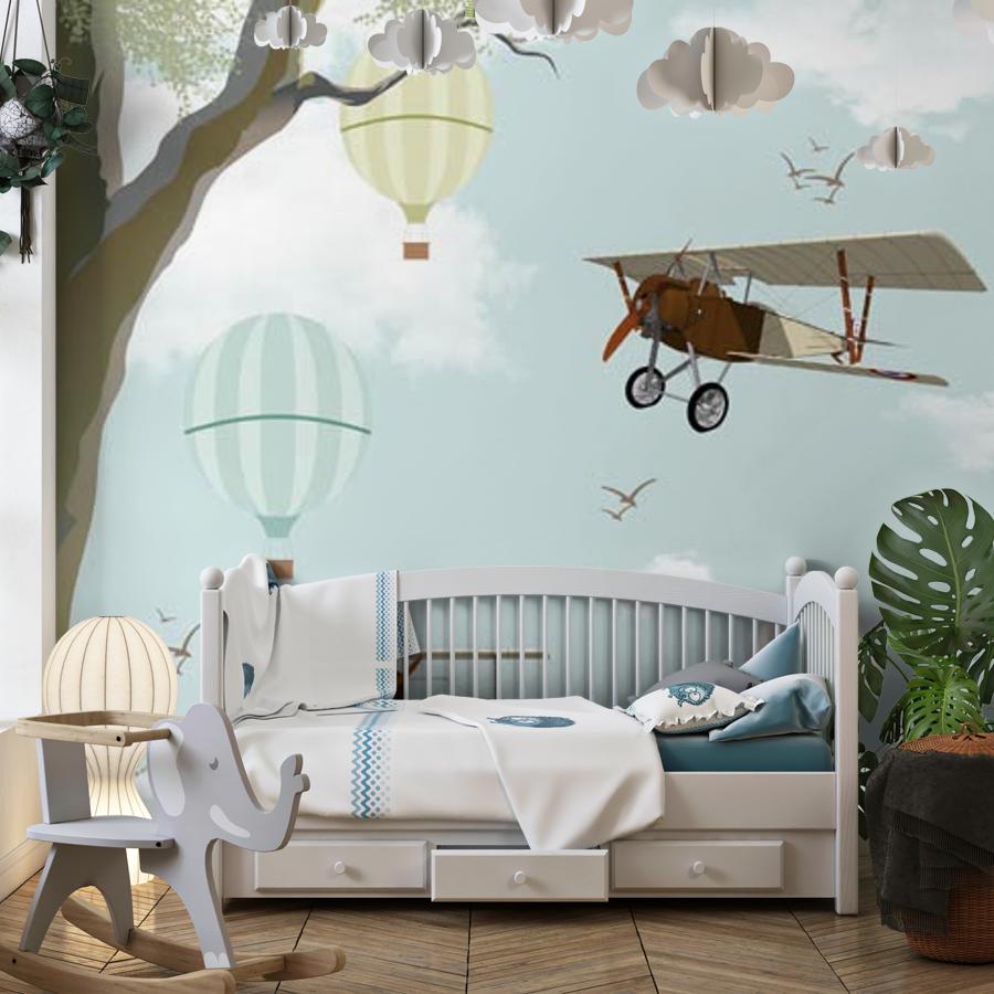 фотообои самолетики и шары 12-825