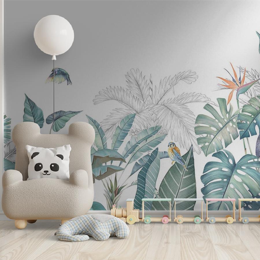 фотообои птицы в джунглях 12-1413 фотообои птицы в джунглях 12-1413