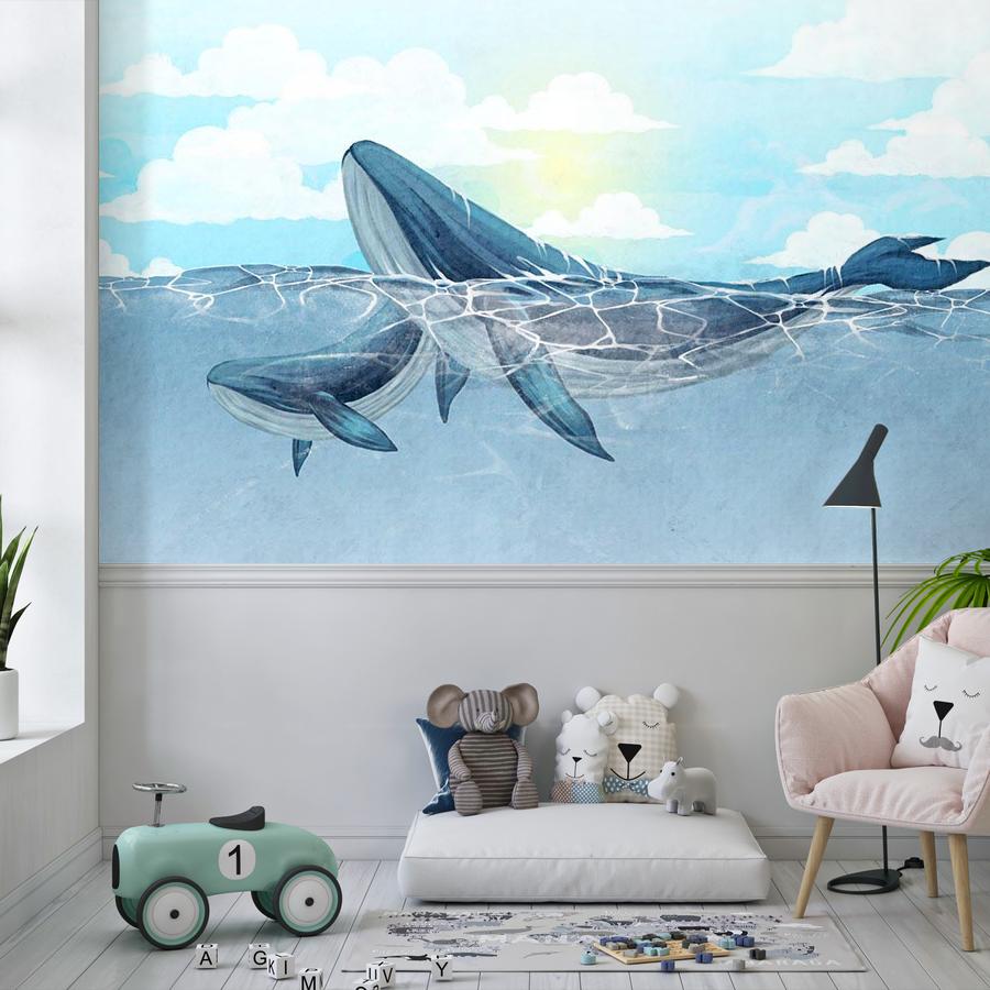 фотообои семейство китов 12-1444 фотообои семейство китов 12-1444