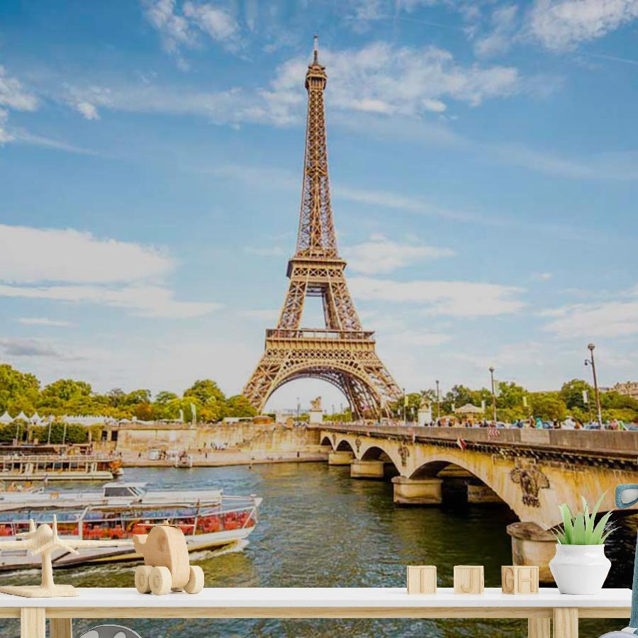 фотообои париж эйфелева башня летом 9-730